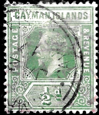 Islas Caimán 1912 SC#33 1/2 d. 🔥USADO 1917🔥VF Foto 1 de 2