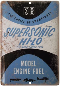 Supersonic Hi-Lo Engine Fuel Vintage 12" x 9" Reproduction Metal Sign U158 - Picture 1 of 1
