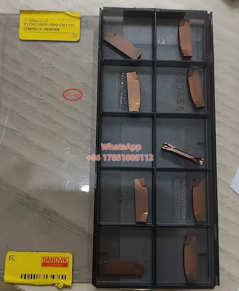 SANDVIK R123G2-0300-0502-CM 1125 Grooving Insert Carbide Inserts 10pcs - Image 1 of 1