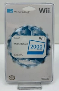 Nintendo Wii 2000 Points Card New Factory Sealed Old Stock Collectors Piece - Bild 1 von 2