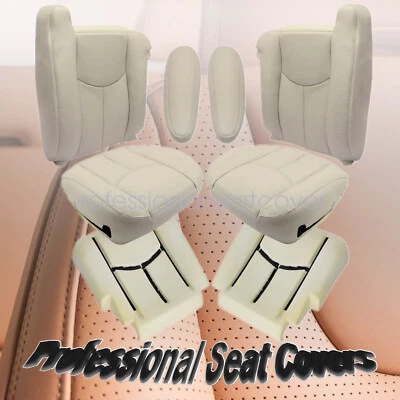 For 2003-2006 Chevy Suburban Front Bottom & Top Seat Cover & Foam Pad Tan 522 - Image 1 of 4
