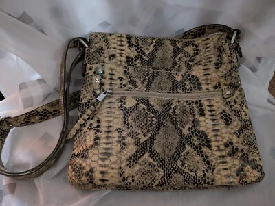 Cartera Bandolera Danier Cuero Genuino Piel de Serpiente Foto 1 de 4