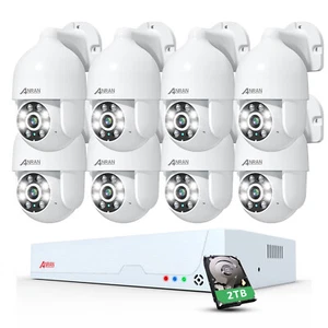 ANRAN 8CH 8MP POE Außen Überwachungskamera Set CCTV System 2TB HDD IR Nachtsicht - Bild 1 von 18