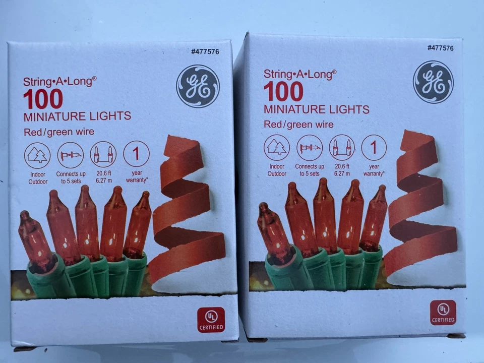 2X GE String-A-Long 100-Count 20.6-ft RED Incandescent Valentines String Lights - Image 1 of 1