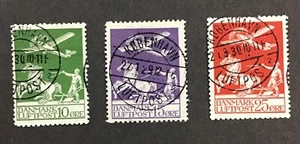 Dänemark 1925 ss-vz gebraucht Sc#C1-C3, Cv$232. (W21) - Bild 1 von 2