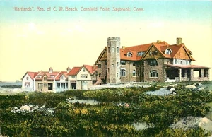 SAYBROOK, CONNECTICUT, HARTLANDS, BEACH RESIDENCE, VINTAGE POSTCARD - Picture 1 of 2