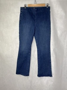 NYDJ Womens Denim Pants Med Dark Wash Pull On Straight Leg Size PL - Picture 1 of 8