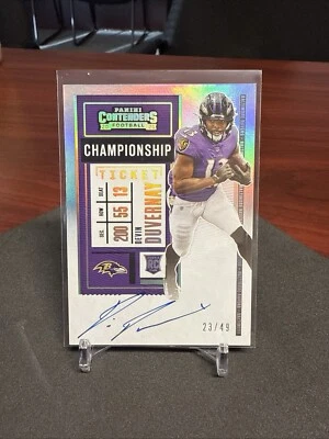 Devin Duvernay 2020 Panini Contenders Championship Ticket Rookie Auto 5/49 Jags - Image 1 of 4