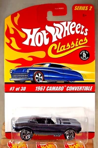 2005 Hot Wheels Classics Series 2 7/30 1967 CAMARO CONVERTIBLE Black w/GDYR 5Sp - Picture 1 of 5