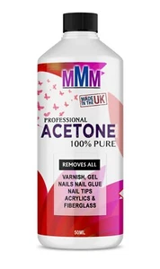 100% Pure Acetone Superior Quality Nail Polish Remover UV/LED GEL Soak Off 50ML - Picture 1 of 1