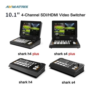 AVMATRIX Shark H4 PLUS S4 Plus 4-Channel SDI-HDMI Live Streaming Video Switcher - Picture 1 of 12