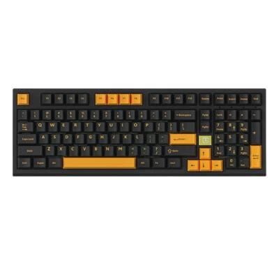 165 Keys Black Gold Orange PBT Keycap Set Double Shot Cherry Profile Keycap Set - Image 1 of 4
