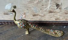 Chausse-pied Ancien Figurine Paon Vintage Mid Century Peacock XXe