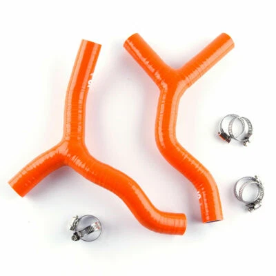 Mangueras de radiador de silicona naranja aptas para KTM 85SX 85SXS Husqvarna TC85 2013-2017 Foto 1 de 4