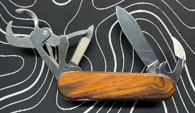 Navaja suiza Wenger 85 mm cortadora de cigarros desierto escalas de madera de hierro descontinuada Foto 1 de 4