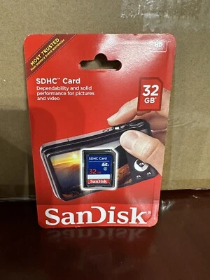 NEW SanDisk 32GB Class 4 SDHC Memory Card HD Video Flash - Image 1 of 2