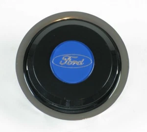 Nardi Classic Steering Wheel Horn Button - Black with Ford Logo - NOS  - Picture 1 of 1
