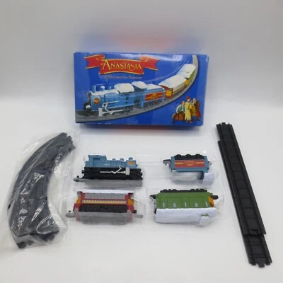 Juego de mini tren Anastasia 1997 20th Century Fox 4 vagones y 6 piezas de vía Foto 1 de 4