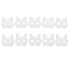 10 Pcs Fox Pulp Mask Paper Man Facial for Men Cosplay Paintable