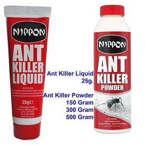 Nippon Ant Killer Powder & Liquid Controls Ants Around Home Destroys Colonies - Picture 1 of 5
