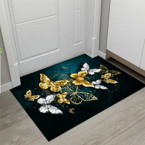 Modern Butterfly Door Kitchen Mat Entrance Bedroom Rug Living Room Floor Carpet - Picture 1 of 15