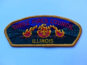 Unused Vintage Three Fires Council Illinois Boy Scout BSA CSP Solid FDL (Darker) - Picture 1 of 2
