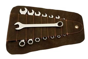 JUEGO DE LLAVES LLAVE LLAVE LLAVE LLAVE TENSORA IMPERIAL GUNSON TOOLS AF EN UN ROLLO DE HERRAMIENTAS DE CUERO SÚPER ACEITADO - Imagen 1 de 3