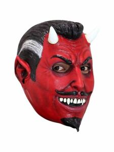 Debonair Devil Man Satan Ghoulish DELUXE ADULT LATEX EL DIABLO MASK