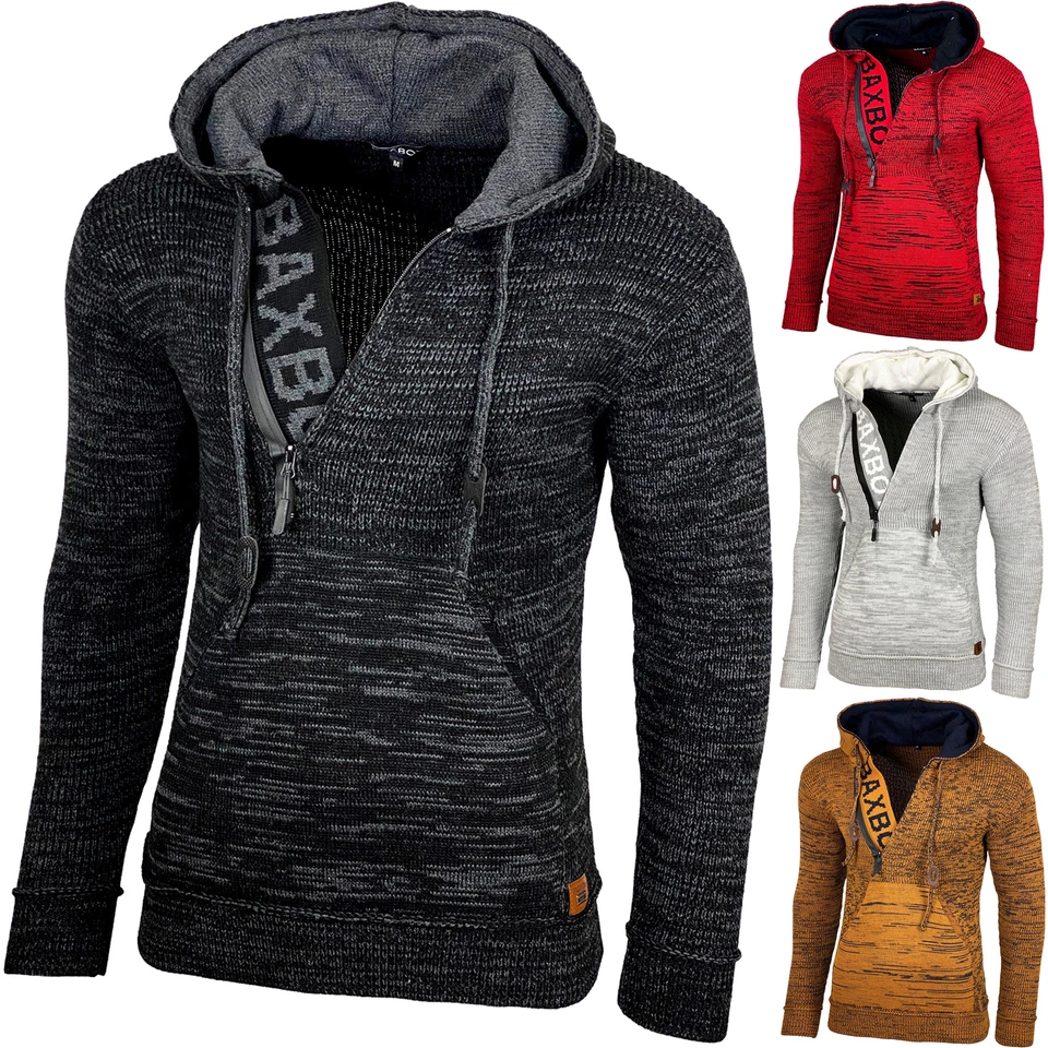 Baxboy Top Herren Winter Kapuzenpullover Pulli Sweatshirt Jacke B-277 Neu - Bild 1 von 2