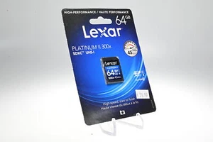 Memory Card Lexar Platinum II SDXC UHS-1 64GB 300x 45MB NEW #G958 - Picture 1 of 6