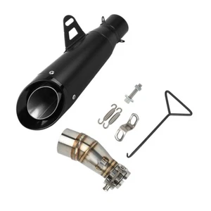 Exhaust System Link Pipe For Kawasaki 2008-2017 Ninja300 Ninja250 Black Muffler - Picture 1 of 6