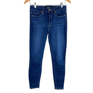 Paige Womens Hoxton Ankle Skinny Jeans Sz 29 Calani Blue Dark Wash Rayon Stretch - Picture 1 of 6