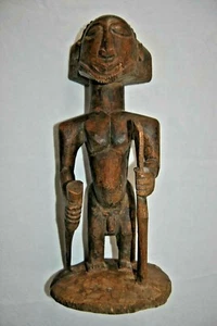 Figura ancestral de Luba Hemba Congo África arte escultura en madera principios-mediados siglo 20 - Imagen 1 de 8