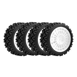 4Pcs RC Rally Replacement Tire Set For Tamiya TT01/TT02/XV-01/HPI 1/10 RC Car b - Picture 1 of 7
