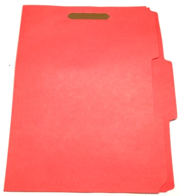Pendaflex Folders w/Fasteners, 1/3 Cut Tab, Letter, Red, 50/Box (PFX21319) - Image 1 of 4