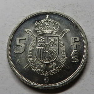 Spain 5 Pesetas 1982 Copper-Nickel KM#823 UNC - Picture 1 of 2