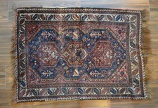 New listing
Distressed Antique Persian Qashqai Shiraz Tribal Rug 3x5 Navy & Blush