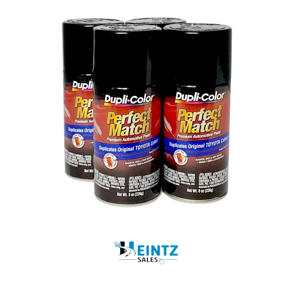 Duplicolor BTY1566 Perfect Match Toyota Black Metallic 8oz Can 4PACK 1G8,204,202 - Imagem 1 de 1