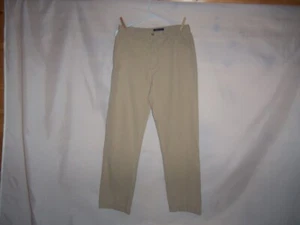 Casuals Roundtree & Yorke Mens Pants Flat Front Khaki 30x30 - Picture 1 of 8