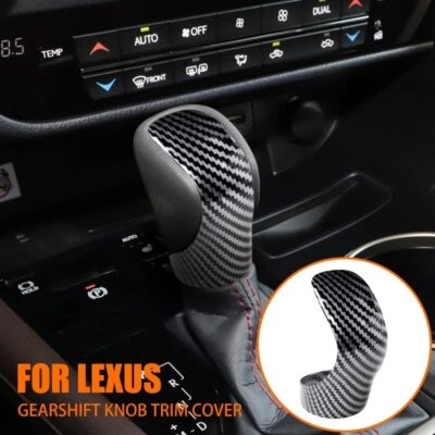 Para LEXUS ES GS IS NX RC Accesorios Fibra de Carbono Coche Cambio Perilla Cubierta Borde Foto 1 de 4