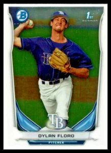 2014 BOWMAN CHROME MINI #33 DYLAN FLORO TAMPA BAY RAYS - Picture 1 of 2