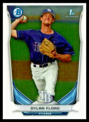 2014 BOWMAN CHROME MINI #33 DYLAN FLORO TAMPA BAY RAYS - Image 1 of 2