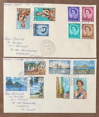 SANTA LUCÍA 1968 QEII SG197-210 juego completo en 2 tapas muy finificado usado Foto 1 de 2