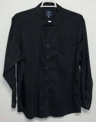 George Long Sleeve Button Up Shirt Men's 2XL Black - Image 1 of 2