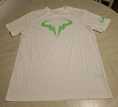 The Nike Tee Dri-FIT Rafa Nadal Tennis T-Shirt Top White DZ2639-100 Men's Large - Image 1 of 4