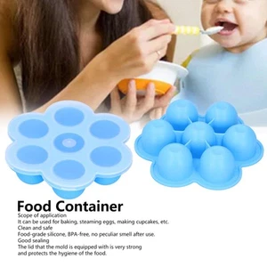 Sky Blue 7-hole Silicone Food Supplement Box Silicone Ice Compartment Sealed F - Picture 1 of 23