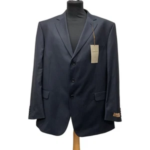 Marks & Spencer Collezione Navy Stripe Wool Blend Jacket Size 48M - Bild 1 von 11