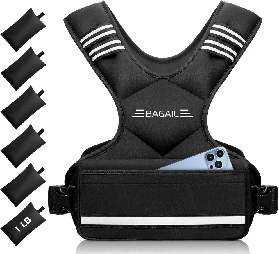 Chaleco con Peso Ajustable, 4-10Lb/12-18Lb/20-32Lb Chaleco para Mujeres y Hombres con Foto 1 de 4