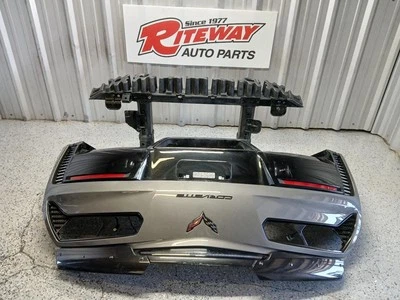 15-19 CORVETTE Z06 REAR BUMPER ASSEMBLY WITH SPOILER AND REINF CUTOFF GRAY G1B - Image 1 of 4