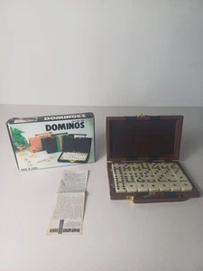 DOPPELSECHS REISE DOMINOES JEU DE 28 IN AKTENTASCHE STYLE BOX VINTAGE SPIELE - Bild 1 von 24